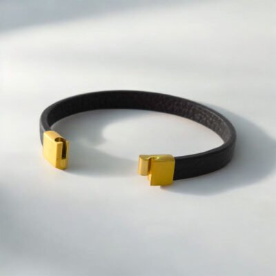 Bracelet Minimaliste Noir & Or